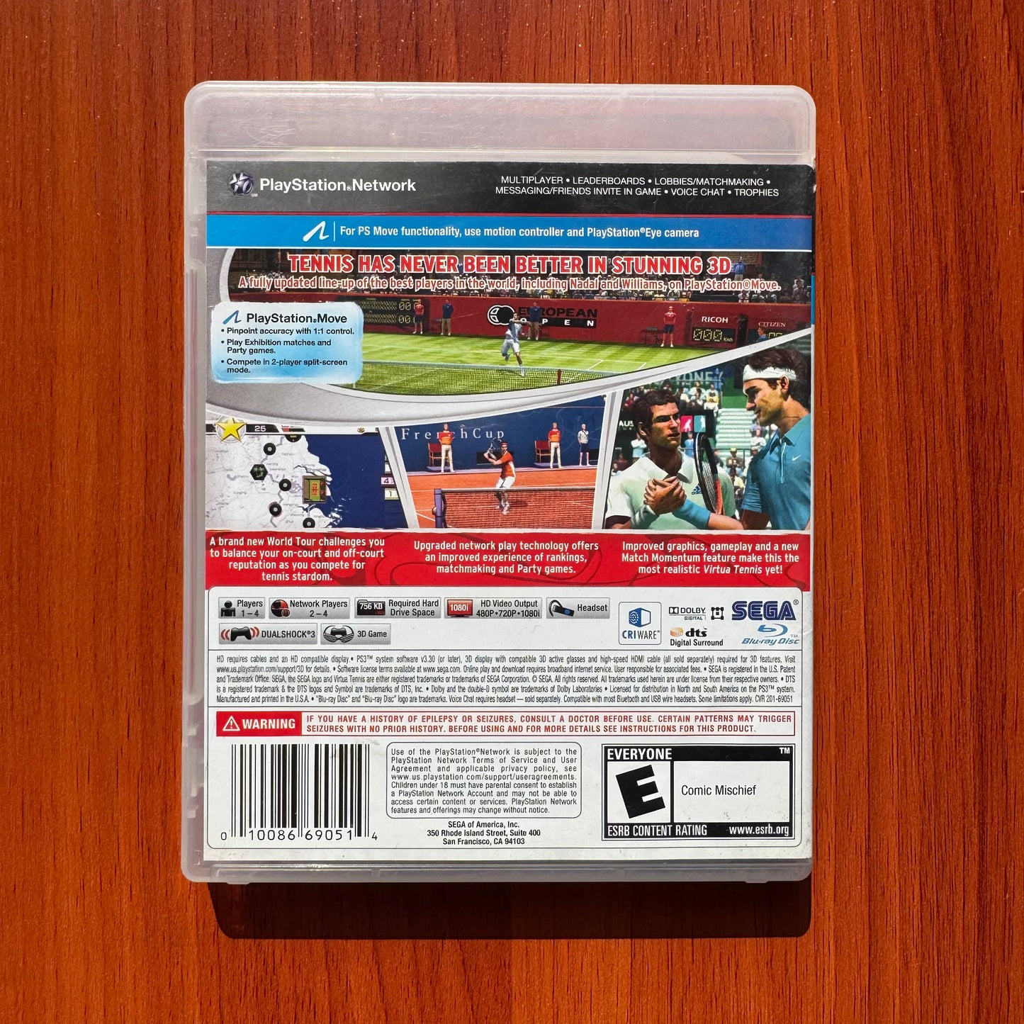 Virtua Tennis 4 - Ps3 - Físico - Usado