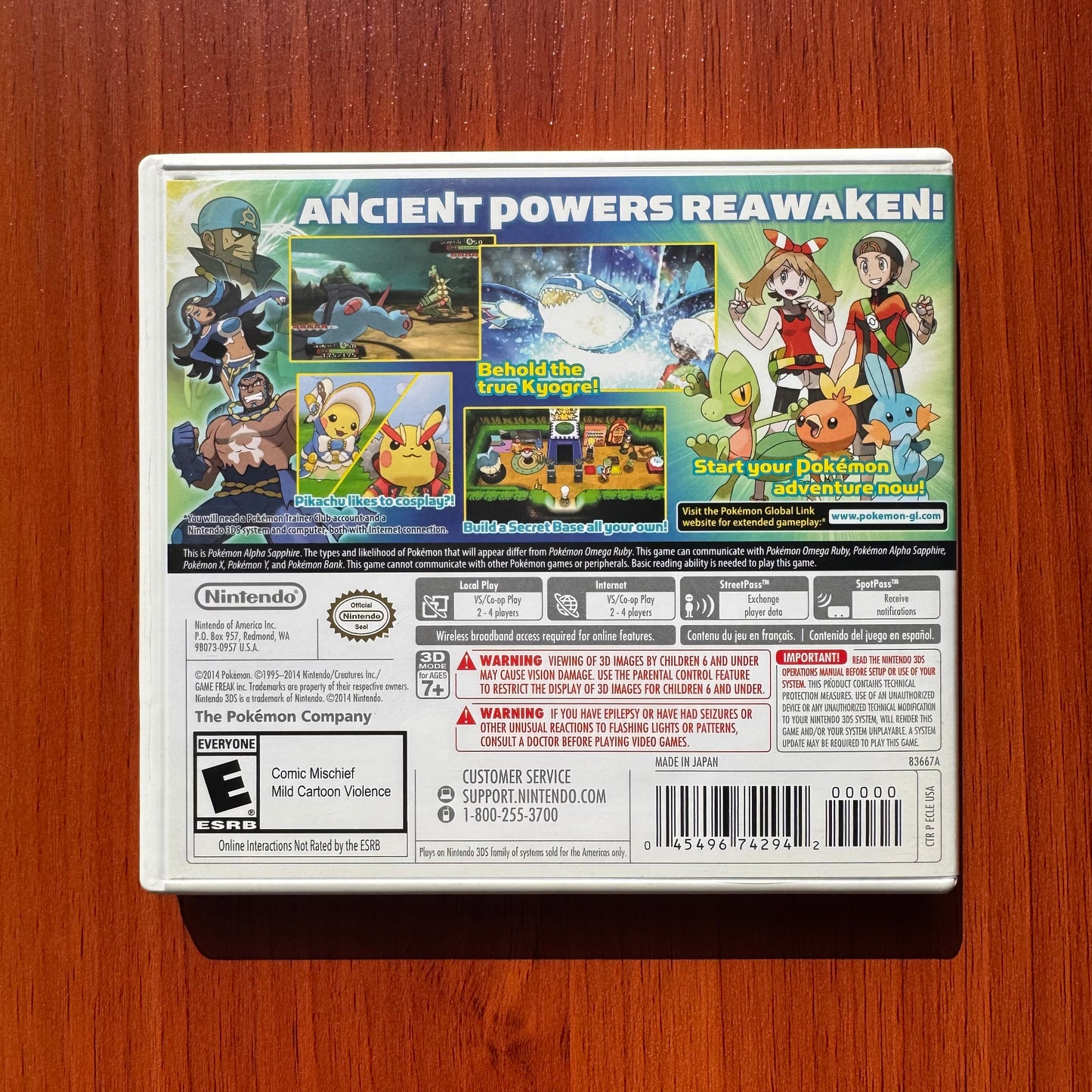 Pokémon Alpha Sapphire - 3DS - Físico - Usado