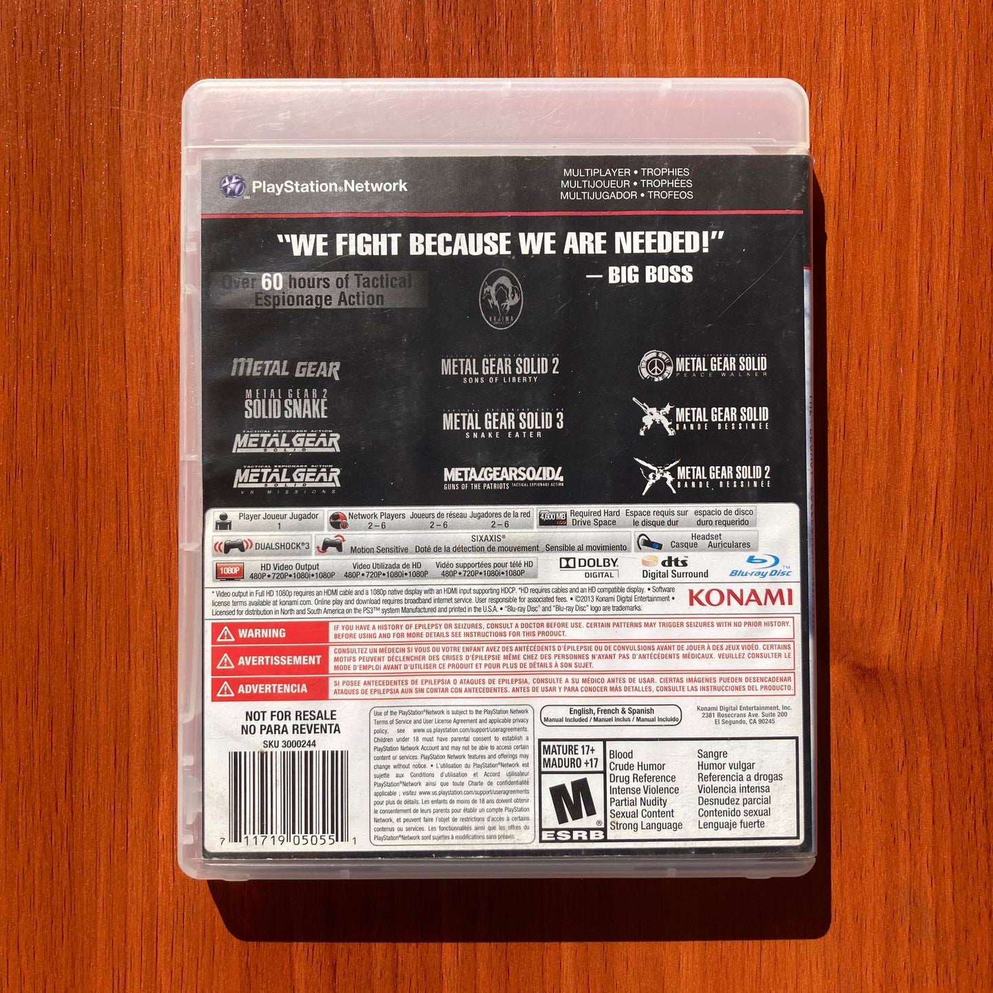 Metal Gear Solid The Legacy Collection - Ps3 - Físico - Usado